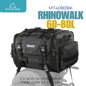 [Chính Hãng] Túi Hành Lý Rhinowalk 60-80L Dung Tích Khủng Thiết Kế Thông Minh, Gắn Yên Sau Xe Máy, Xách Tay Du Lịch