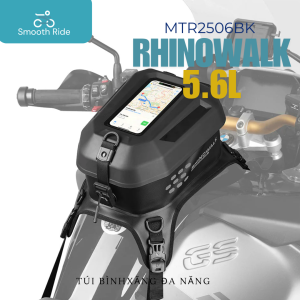 [Chính Hãng] Túi Bình Xăng Rhinowalk MTR2506BK 5.6L Chống Nước, Có Ngăn Cảm Ứng Điện Thoại, Gắn Xe Máy Đa Năng
