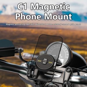 [Chính Hãng] Kẹp Điện Thoại Từ Tính SMNU C1 Chống Rung Cao Cấp - Giá Đỡ MagSafe Gắn Chân Kính, Ghi-Đông Cho Xe Máy